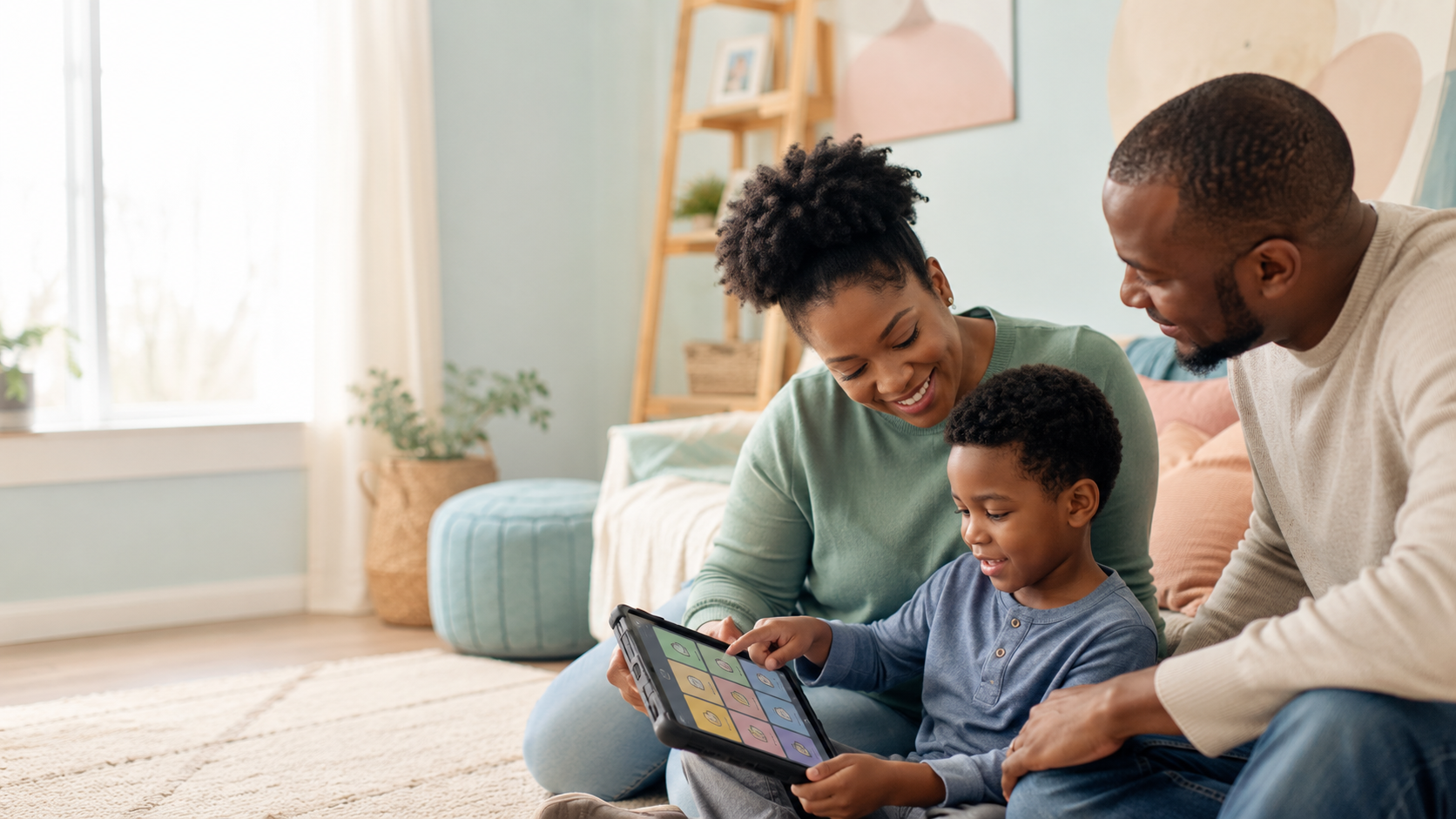 Family using VOIS together at home